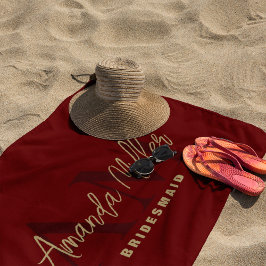 Toalha De Praia Personalizado Com Nome Preto Dourado Monograma Mod
