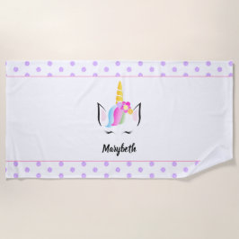 Toalha De Praia Personalizado Lindíssimo Mágico Flor Unicórnio Col