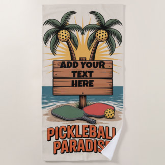 Toalha De Praia PERSONALIZAR Clube de Torneio de Pickleball