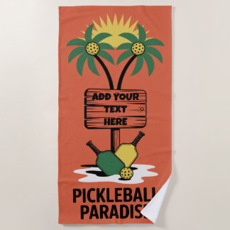 Toalha De Praia PERSONALIZAR Clube de Torneio de Pickleball