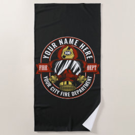 Toalha De Praia Personalizar o NOME do Emergência de Fogo de Másca