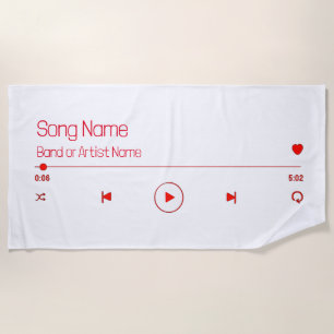 Toalha De Praia Personalizável Sua Música Favorita