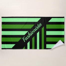 Toalha De Praia Perspectiva Verde Fashionista