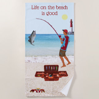 Toalha De Praia Pesca de surf