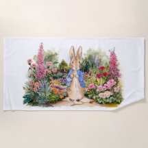 Peter, o coelho em seu jardim floral