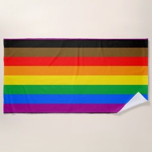 Toalha De Praia Philly Rainbow Pride Flag