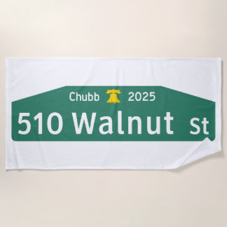 Toalha De Praia Philly Street Sign Beach Towel: For YOUR Address! 