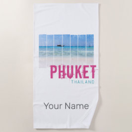 Toalha De Praia Phuket Thailand Vintage Beach Panorama Souvenir