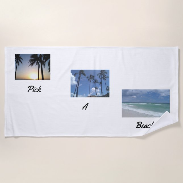 Toalha De Praia Pick A Beach, Beach Towel (Frente)