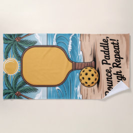 Toalha De Praia Pickleball Bunt Ria-se de Repetir Férias