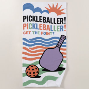 Toalha De Praia Pickleball Paddle Diversão PICKLEBALLER! ENTENDE?