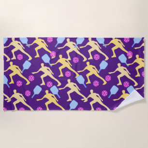 Toalha De Praia Pickleball Tropical Beach Towel
