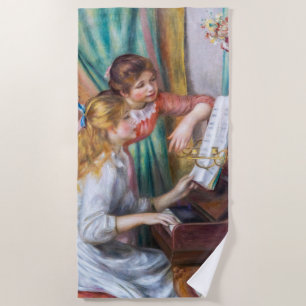 Toalha De Praia Pierre Auguste Renoir - Jovens Meninas no Piano