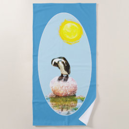 Toalha De Praia Pinguim Nápoles no Sol