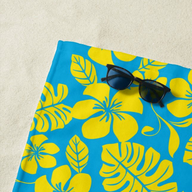 TOALHA DE PRAIA PINK BIKINI (AZUL/AMARELO) (In Situ)