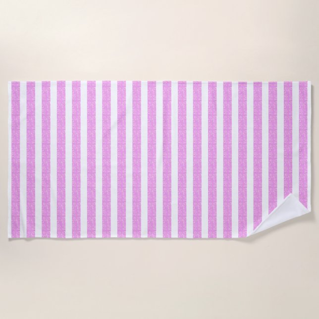 Toalha De Praia Pink Geometric Beach Towel (Frente)
