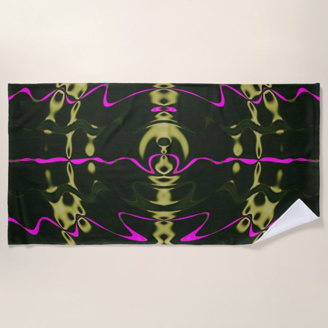 Toalha De Praia Pink Lights Canvas (Frente)