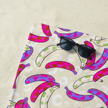 PINK LUSH BANANA BEACH TOWEL