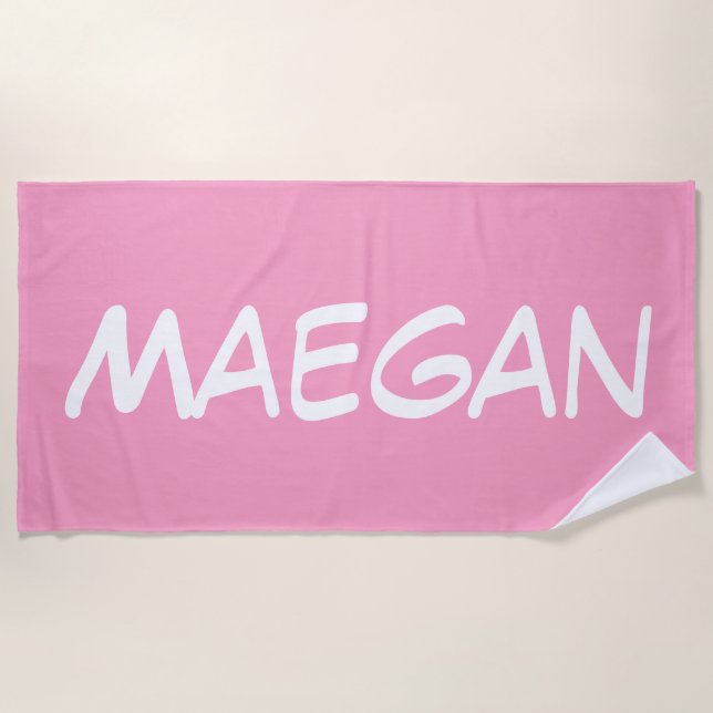 Toalha de praia PINK MONOGRAM (Frente)