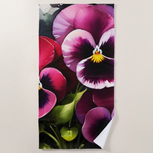 Toalha De Praia pintura a aquarela bonito maroon daek vermelha pan