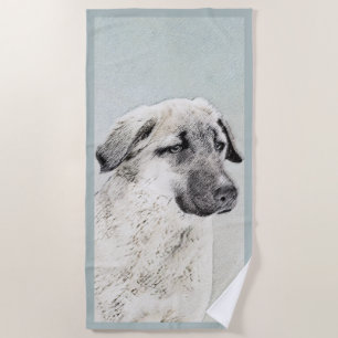 Toalha De Praia Pintura Anatoliana Shepherd - Arte Original para C