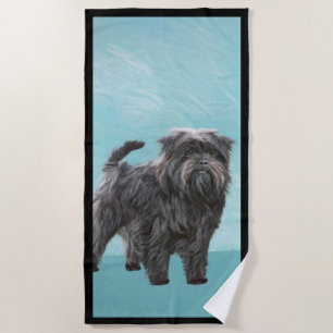 Toalha De Praia Pintura de Affenpinscher - Arte de Cachorro Origin