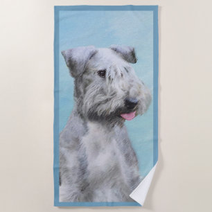 Toalha De Praia Pintura de Cesky Terrier - Arte de Cachorro Origin
