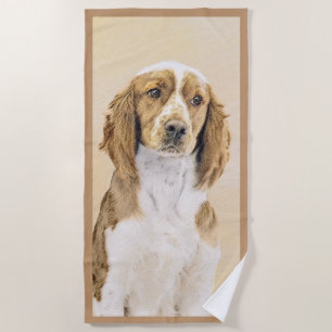 Toalha De Praia Pintura do Welsh Springer Spaniel - Arte Original