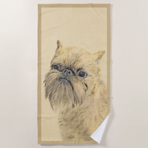 Toalha De Praia Pintura em Bruxelas Griffon - Arte Cachorra Origin