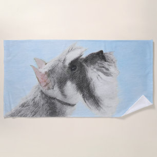 Toalha De Praia Pintura Schnauzer (Giant, Standard) - Arte Canina