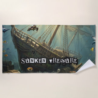 Toalha De Praia Piratas e Navios