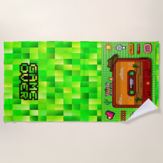 Toalha De Praia Pixel art denim beach towels