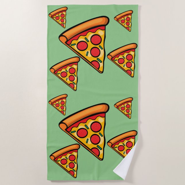 Toalha De Praia Pizza Friday Design - Beach Towel (Frente)