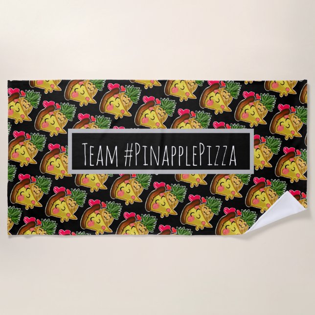 Toalha De Praia Pizza Pinapple (Frente)