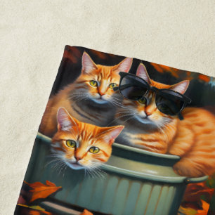 Toalha De Praia Plantas Potes Ginger Cats, Beach Towel