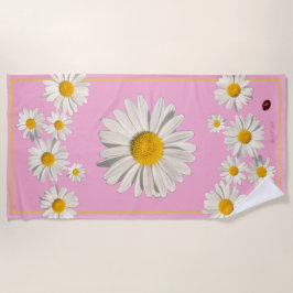 Toalha De Praia Pocket full of daisies beach towel. 