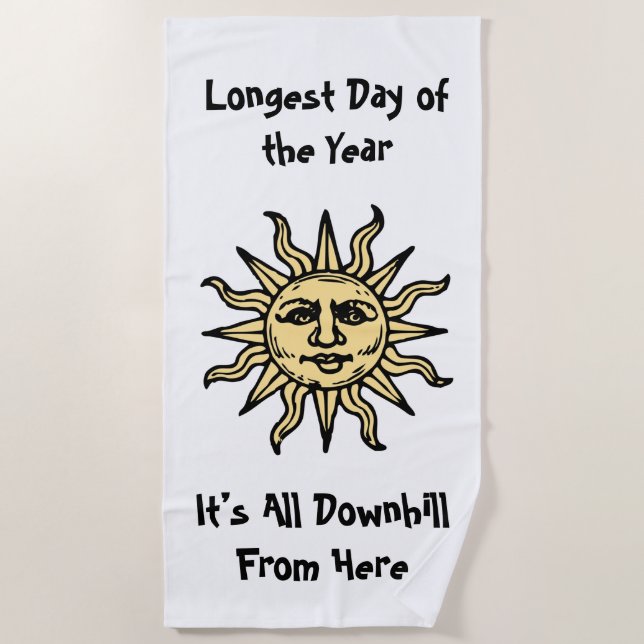 Toalha De Praia Poema de Solstício de Verão (Frente)