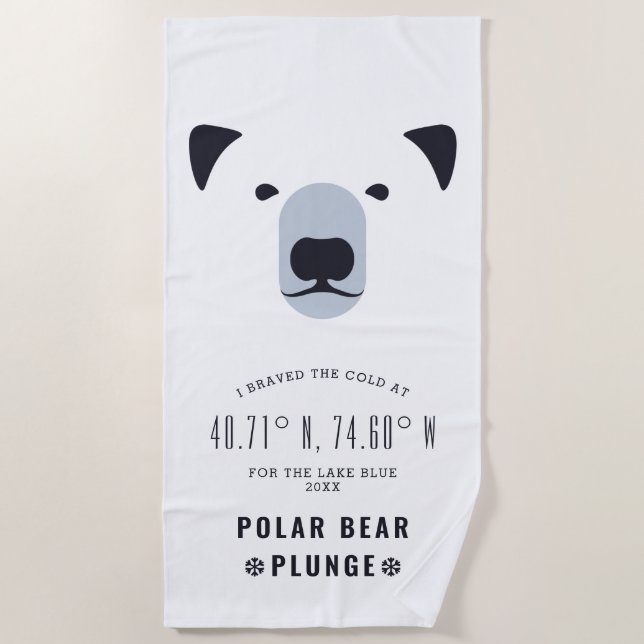 Toalha De Praia Polar Bear Plunge (Frente)