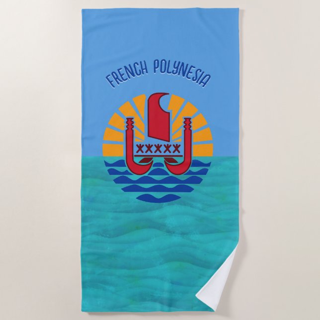 Toalha De Praia Polinésia Francesa (Frente)