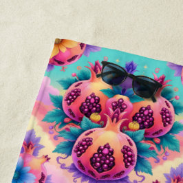 Toalha De Praia Pomegranato Colorido