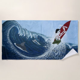 Toalha De Praia Ponto Dana do surfista do estaleiro