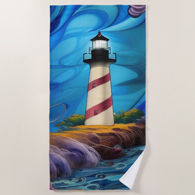 Toalha De Praia Ponto de farol (Frente)