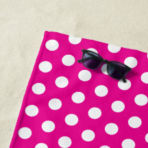 Pontos Brancos em Rosa Vibrante