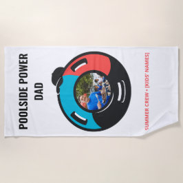 Toalha De Praia Pool Float Weight Plate Custom Photo Summer Vibes