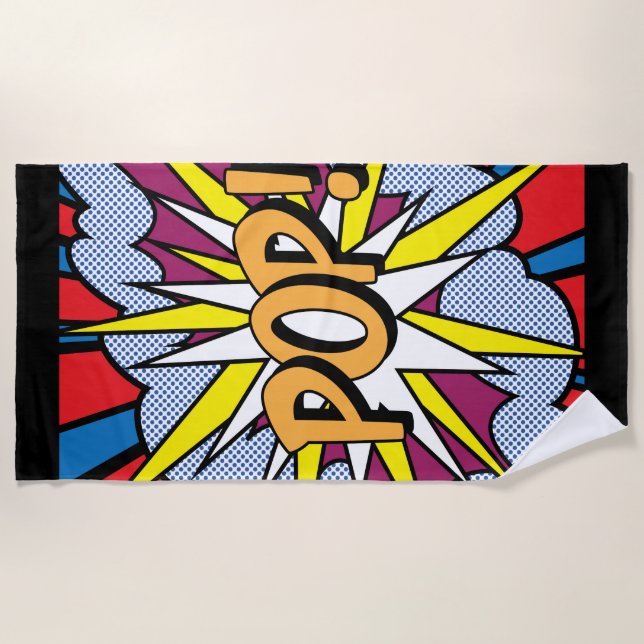 Toalha De Praia Pop Art Beach Towel (Frente)