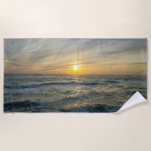 Toalha de Praia Pôr do Sol Tranquilo em Portugal