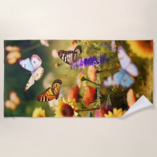 Toalha de praia por James Michael Miller (Frente)