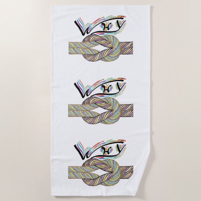 Toalha De Praia "Por que não" é uma praia sem limites (Frente)