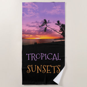 Toalha De Praia Pôrs do sol tropicais