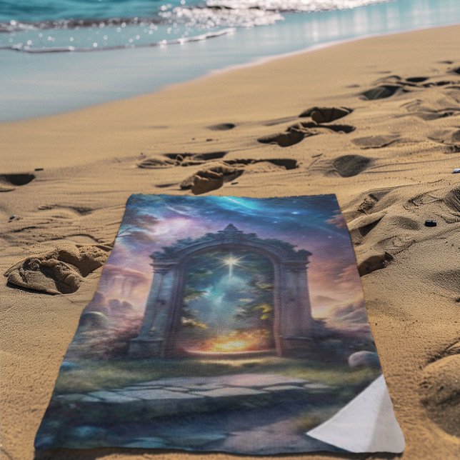 Toalha De Praia Portal de Galáxia Fantasia - Porta Mística (Criador carregado)